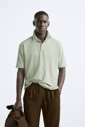 BOUCLÉ TEXTURED POLO SHIRT