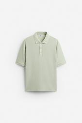 BOUCLÉ TEXTURED POLO SHIRT