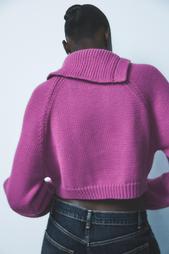 KNIT SWEATER WITH ASYMMETRIC NECKLINE