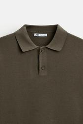 VISCOSE BLEND KNIT POLO SHIRT