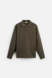 VISCOSE BLEND KNIT POLO SHIRT