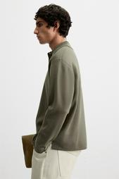 VISCOSE BLEND KNIT POLO SHIRT