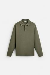 VISCOSE BLEND KNIT POLO SHIRT