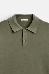 VISCOSE BLEND KNIT POLO SHIRT