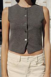 STRETCH KNIT VEST TOP