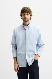 STRIPED CREASED-EFFECT SHIRT