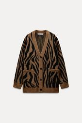 ANIMAL JACQUARD KNIT JACKET