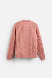 WOOL CABLE-KNIT SWEATER