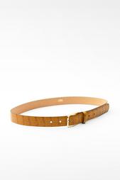 LEATHER BELT WITH SQUARE BUCKLE