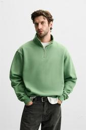 BASIC QUARTER ZIP SWEATSHIRT