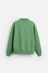 BASIC QUARTER ZIP SWEATSHIRT