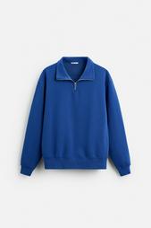 BASIC QUARTER ZIP SWEATSHIRT