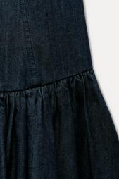 SHORT DENIM-EFFECT DRESS WITH RUFFLES