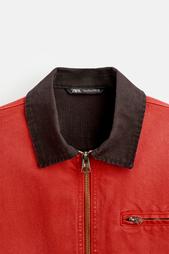 JACKET WITH CONTRAST COLLAR