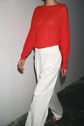 ZW COLLECTION TWILL DARTED TROUSERS