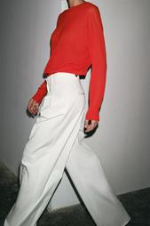 ZW COLLECTION TWILL DARTED TROUSERS