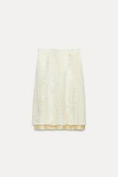 ZW COLLECTION LINEN BLEND MIDI SKIRT