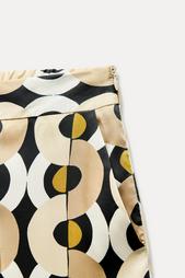 GEOMETRIC PRINT STRAIGHT-LEG TROUSERS