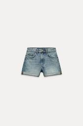 TRF MOM FIT DENIM BERMUDA SHORTS