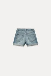 TRF MOM FIT DENIM BERMUDA SHORTS