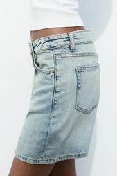 TRF MID-RISE DENIM BERMUDA SHORTS