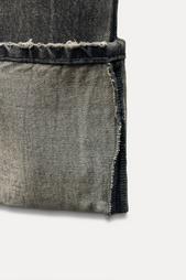 HIGH-WAIST TRF STOVE PIPE FOLDED JEANS