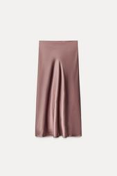 SATIN MIDI SKIRT