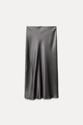 SATIN MIDI SKIRT