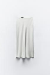 SATIN MIDI SKIRT