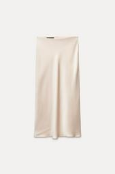 SATIN MIDI SKIRT