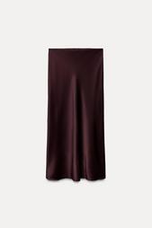 SATIN MIDI SKIRT