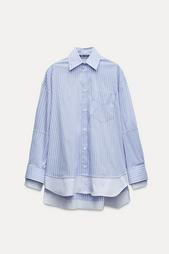 OVERSIZED POPLIN SHIRT WITH DOUBLE CUFFS