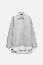 OVERSIZED POPLIN SHIRT WITH DOUBLE CUFFS