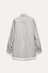 OVERSIZED POPLIN SHIRT WITH DOUBLE CUFFS