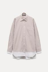 OVERSIZED POPLIN SHIRT WITH DOUBLE CUFFS