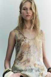 ZW COLLECTION PRINTED SEMI-SHEER TOP