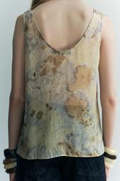 ZW COLLECTION PRINTED SEMI-SHEER TOP