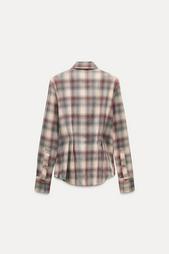 ZW COLLECTION CHECK SHIRT WITH SHOULDER PADS