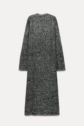 KNIT DRESS WITH ROLLED TRIMS