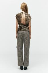 ZW COLLECTION BALLOON-FIT ANIMAL PRINT JEANS