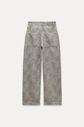 ZW COLLECTION BALLOON-FIT ANIMAL PRINT JEANS