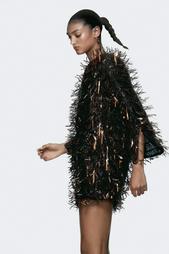 MINI DRESS WITH FRINGING AND SEQUINS