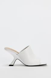 LEATHER HEELED MULES