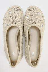 WOVEN MIRRORED BALLET FLATS