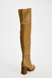 OVER-THE-KNEE HIGH HEEL LEATHER BOOTS