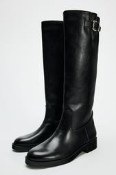 BUCKLE KNEE-HIGH BOOTS