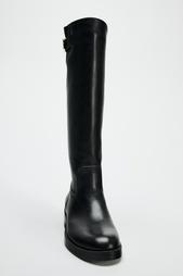 BUCKLE KNEE-HIGH BOOTS