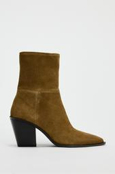 SPLIT SUEDE ANKLE BOOTS