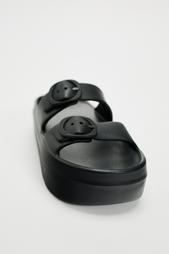 RUBBERISED SPORTY STRAPPY SANDALS