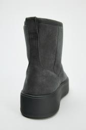 FAUX FUR PLATFORM ANKLE BOOTS